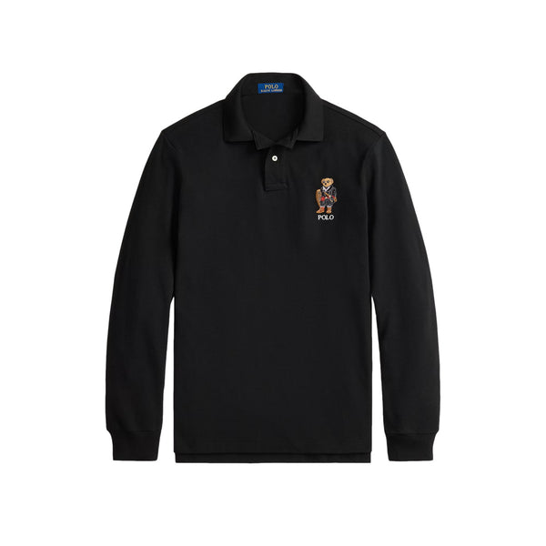 Polo Ralph Lauren LS Mesh Polo Shirt 002 Polo Black Holiday Bear