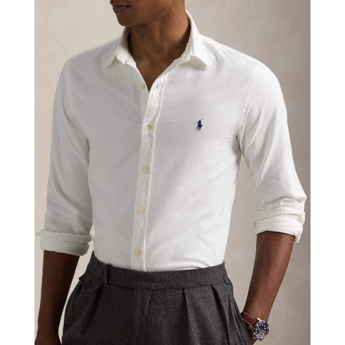 Polo Ralph Lauren LS Oxford Shirt 002 White