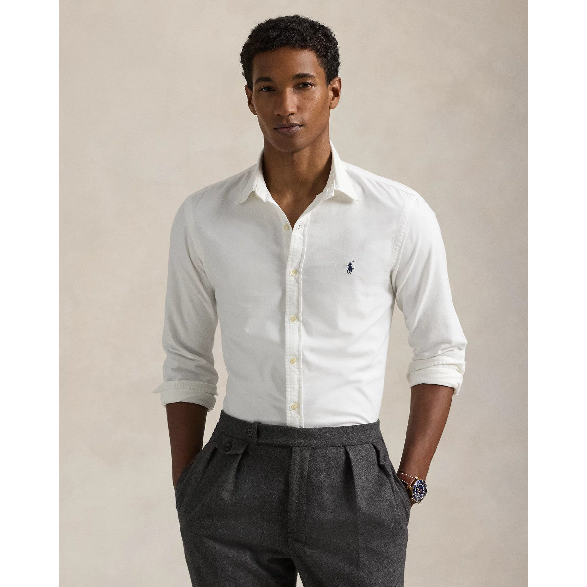 Polo Ralph Lauren LS Oxford Shirt 002 White