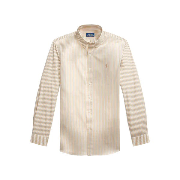 Polo Ralph Lauren LS Poplin Sport Shirt 020 Coastal Beige White