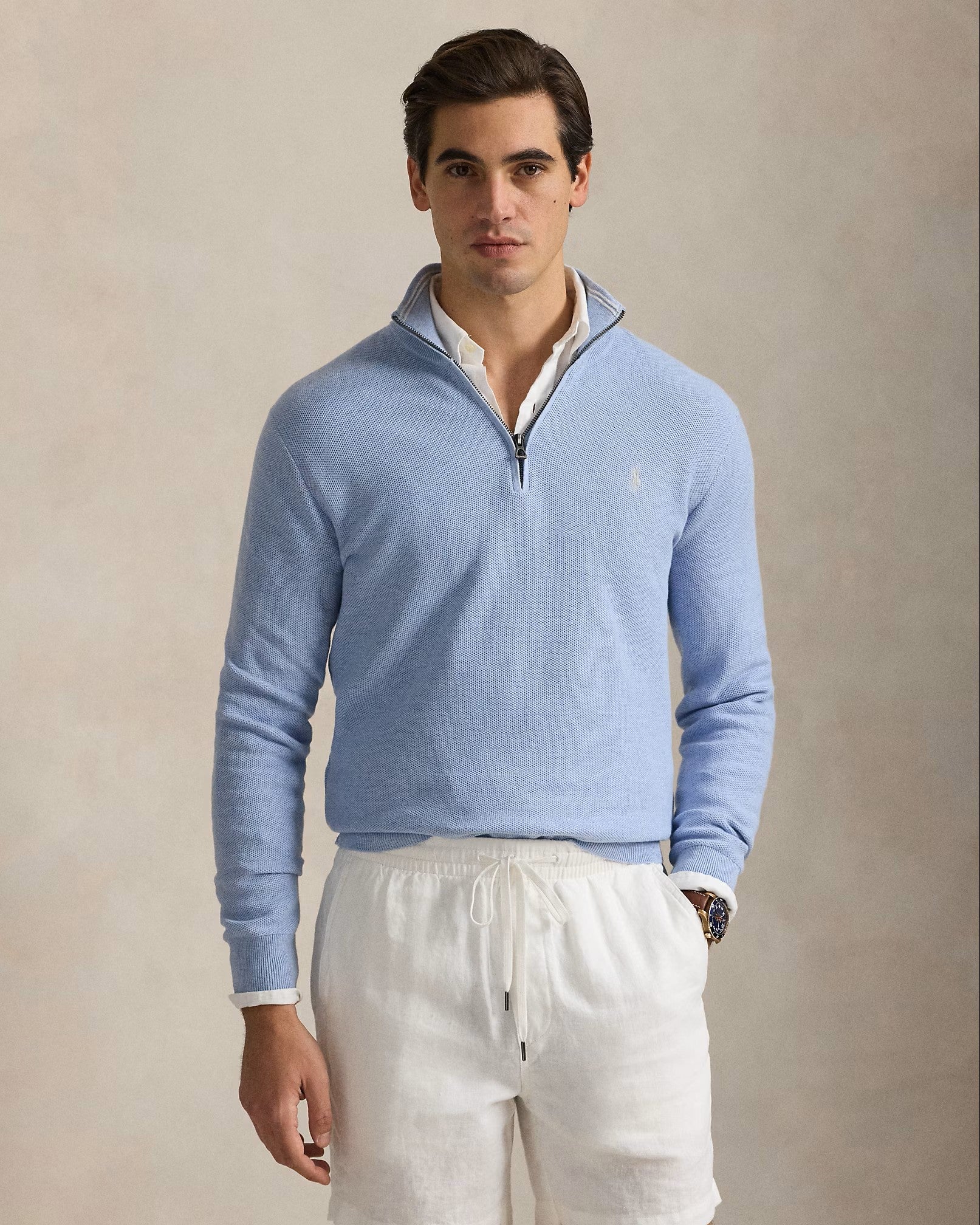 Polo Ralph Lauren LS Pullover 519 Blue Hyacinth Hthr