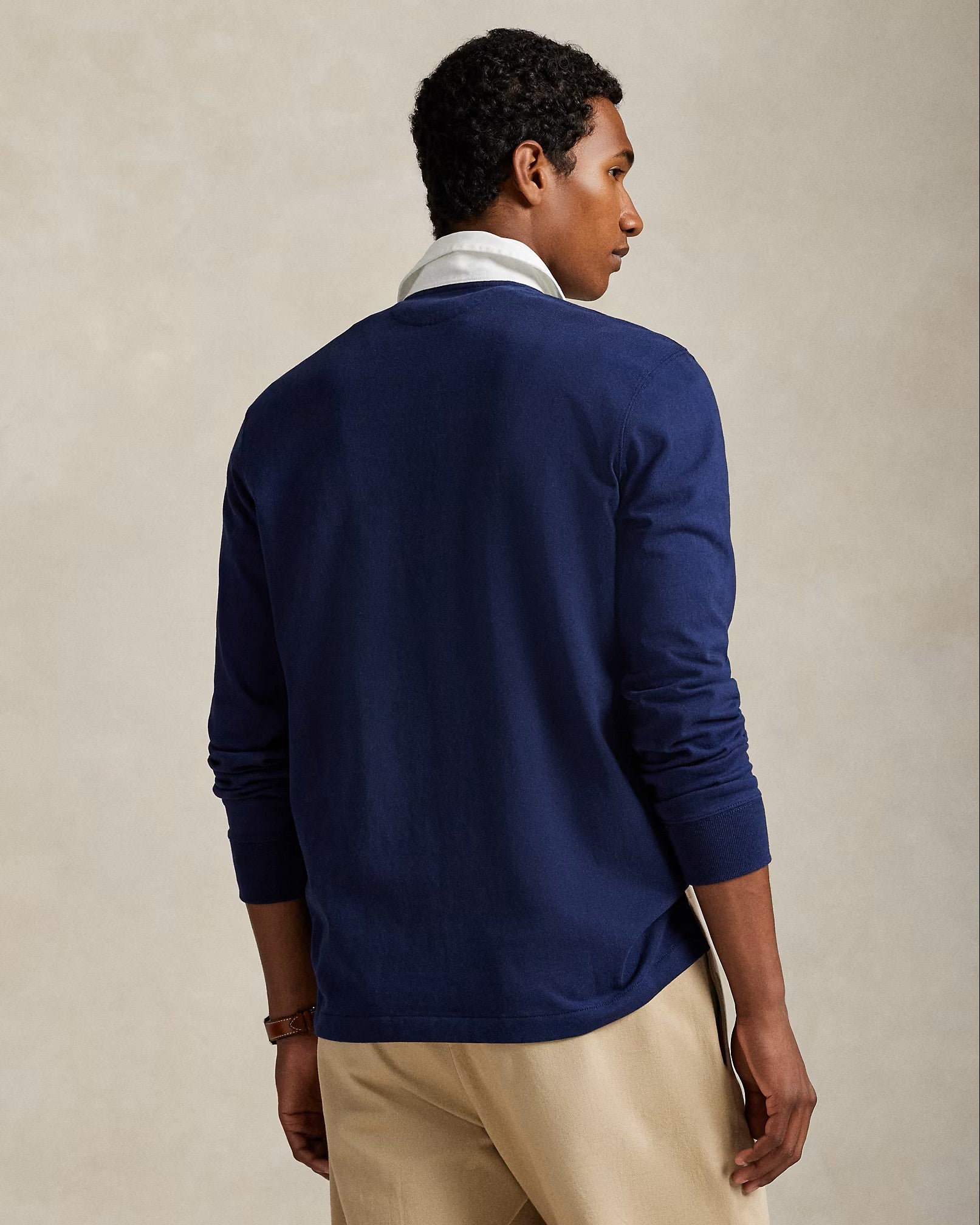 Polo Ralph Lauren LS Rugby Polo Shirt 025 Newport Navy
