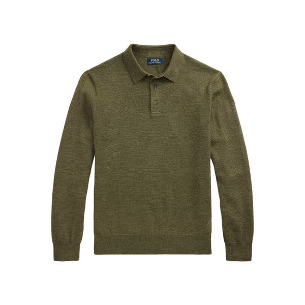 Polo Ralph Lauren Merino Wool Sweater 005 Cargo Olive Heather