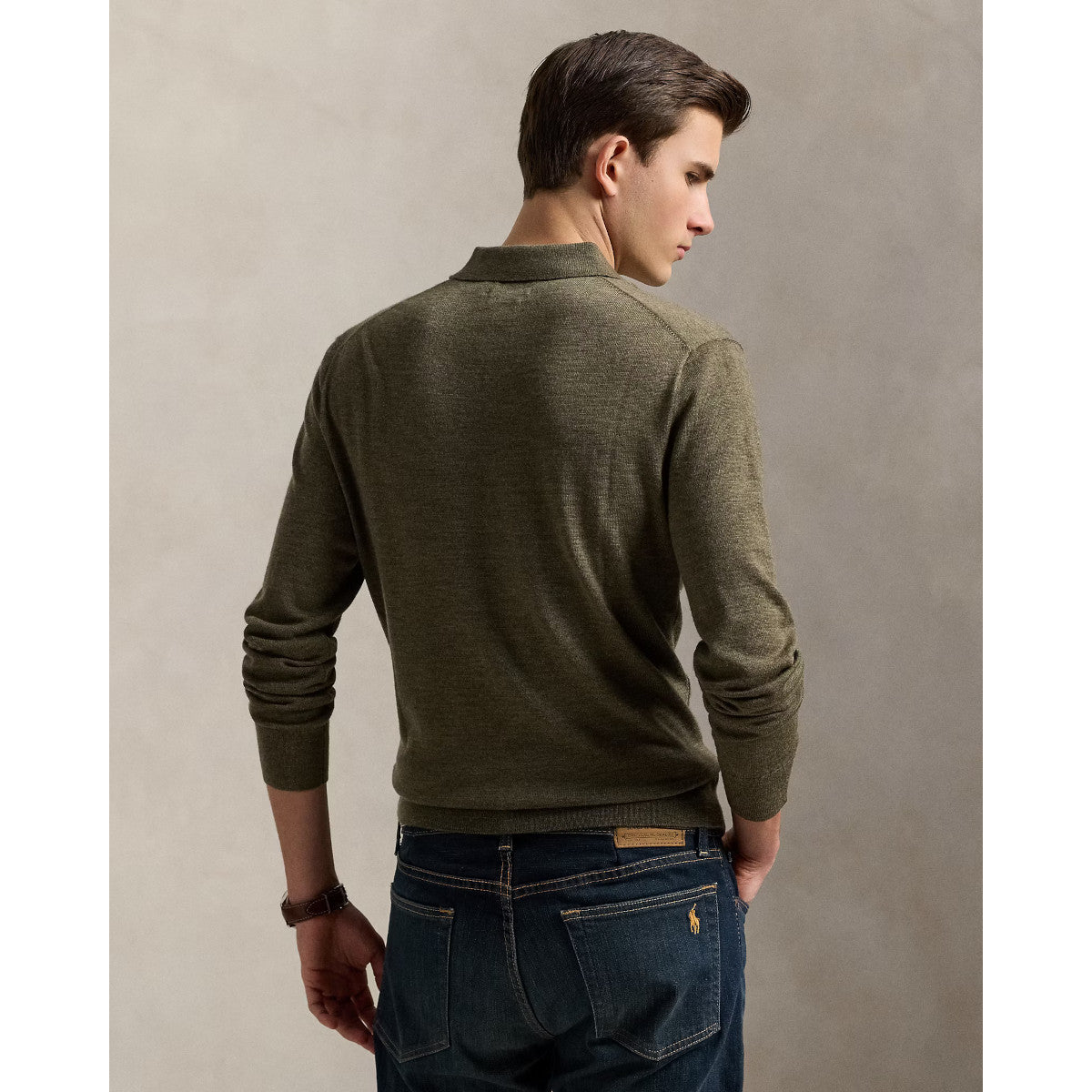 Polo Ralph Lauren Merino Wool Sweater 005 Cargo Olive Heather