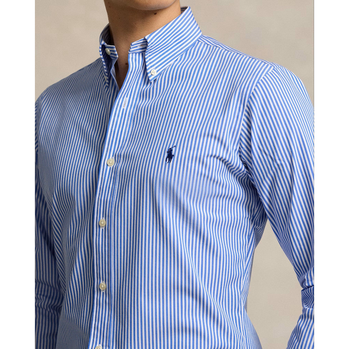 Polo Ralph Lauren Poplin Shirt 001 Light Blue/White