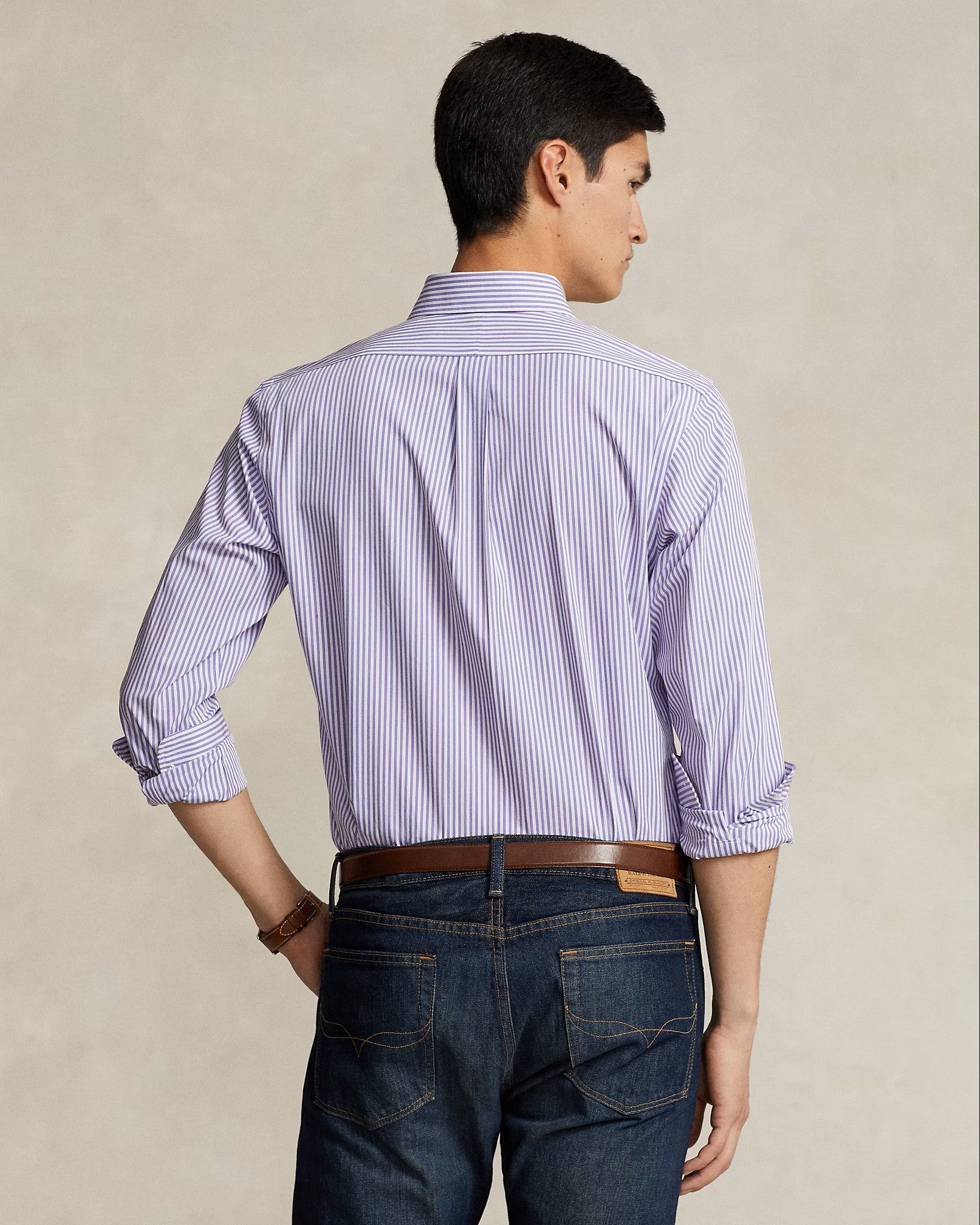 Polo Ralph Lauren Poplin Shirt 003 Lavender/White