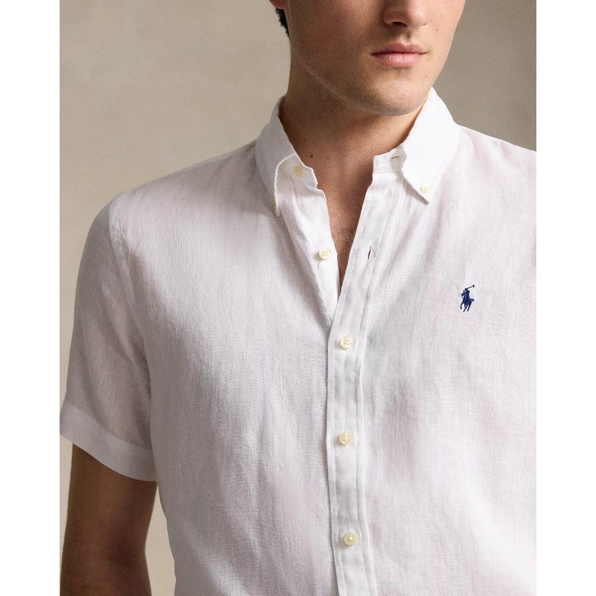 Polo Ralph Lauren SS Linen Shirt 008 White