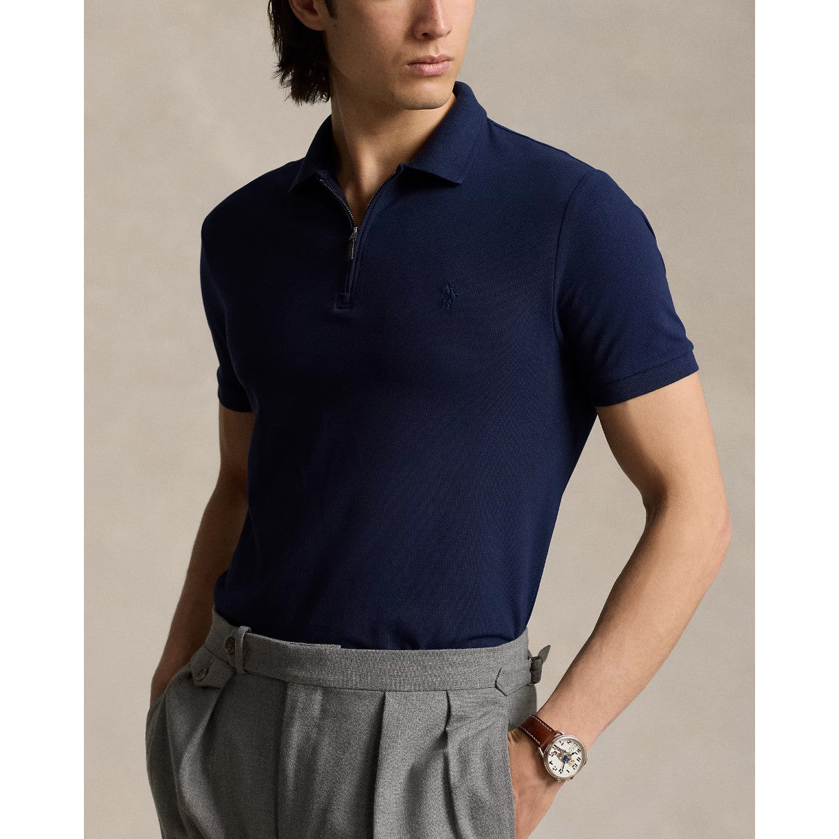 Polo Ralph Lauren SS Mesh Polo Shirt 003 Refined Navy