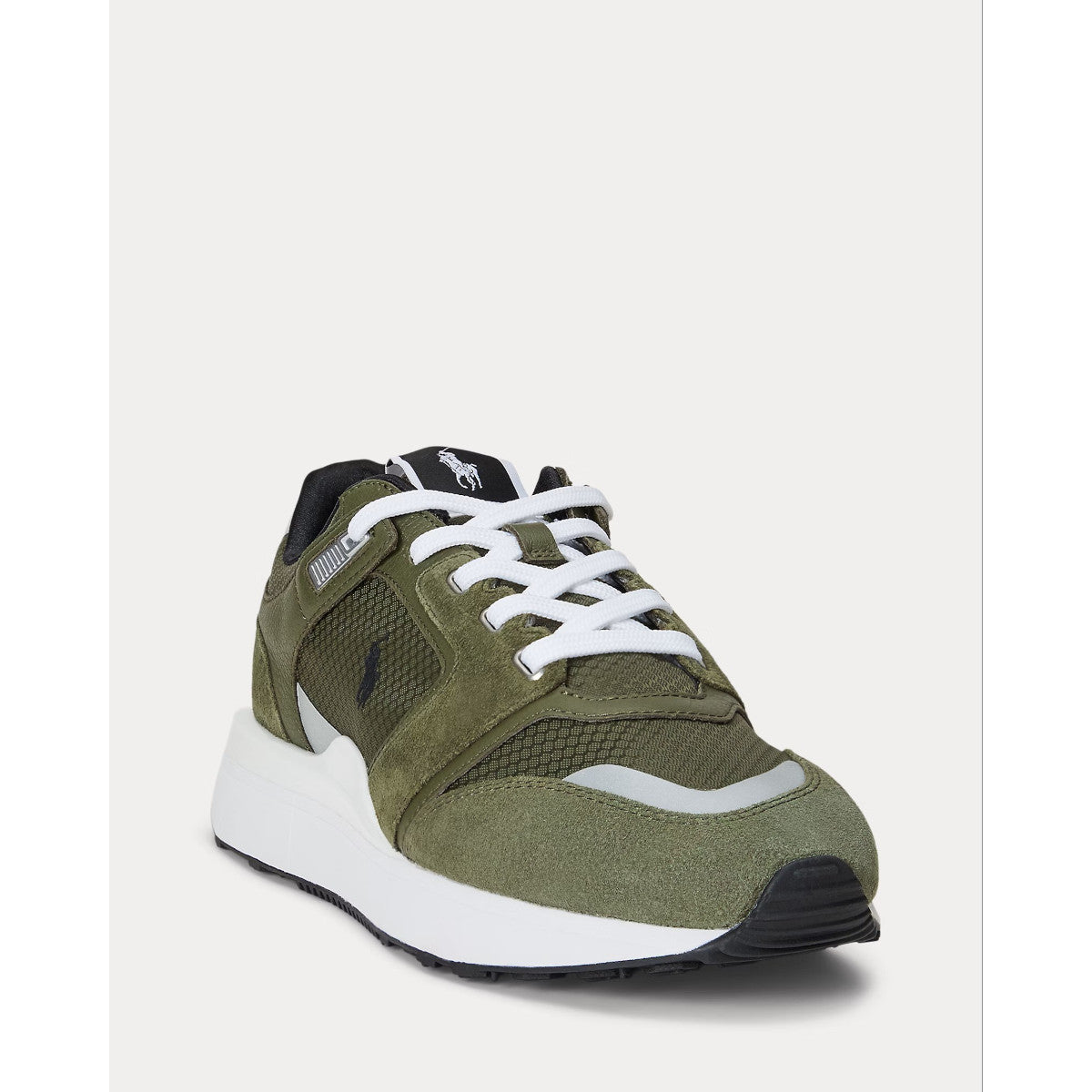 Polo Ralph Lauren TRN 89 PP V2 Suede Panelled Trainers 003 Olive