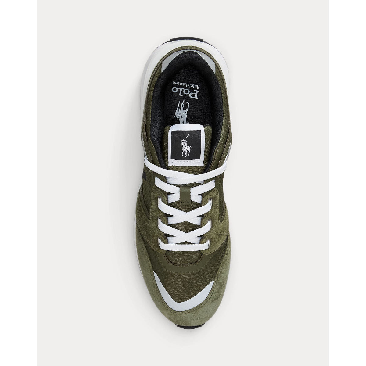 Polo Ralph Lauren TRN 89 PP V2 Suede Panelled Trainers 003 Olive
