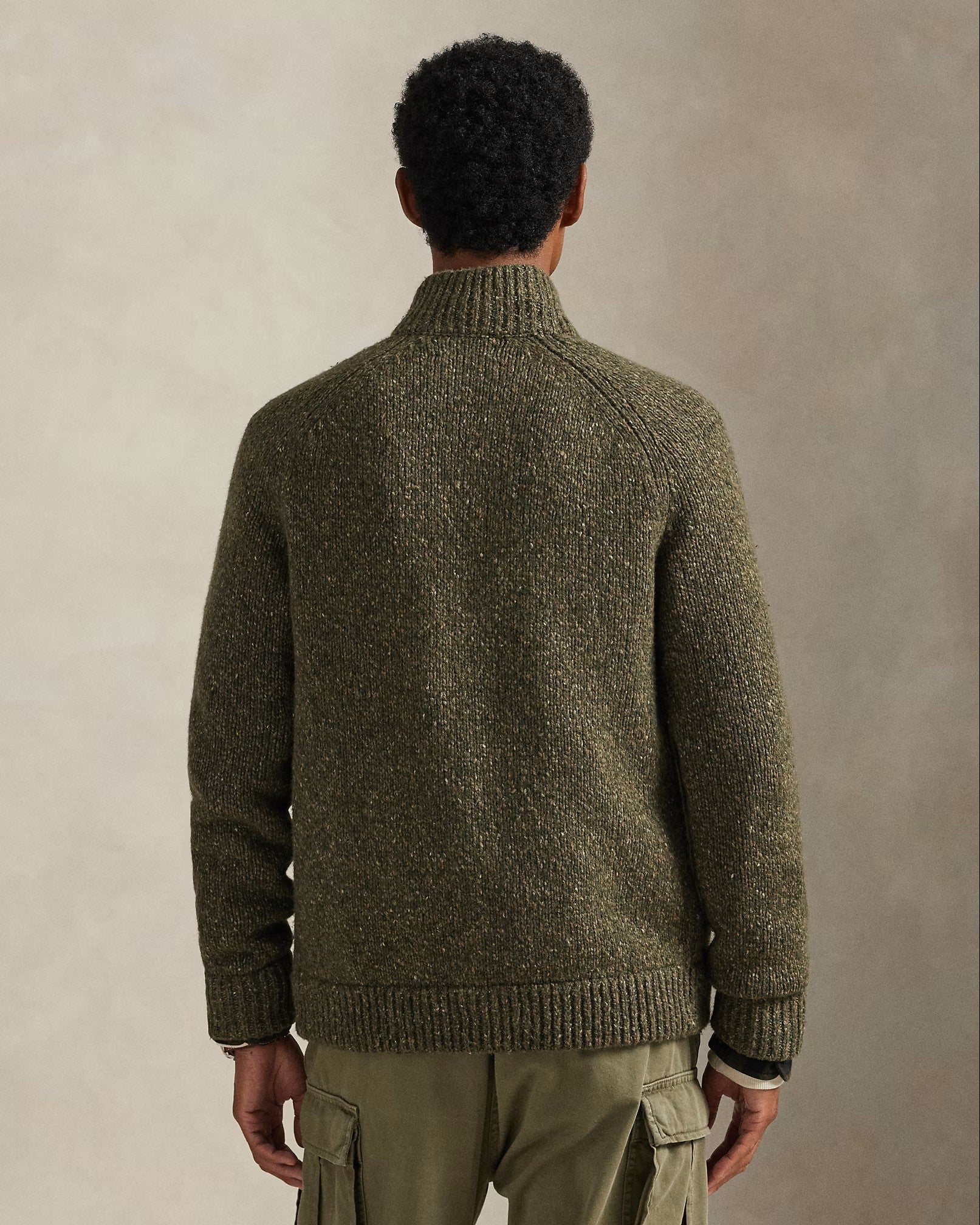 Polo Ralph Lauren Wool Blend Cardigan 001 Olive Marl