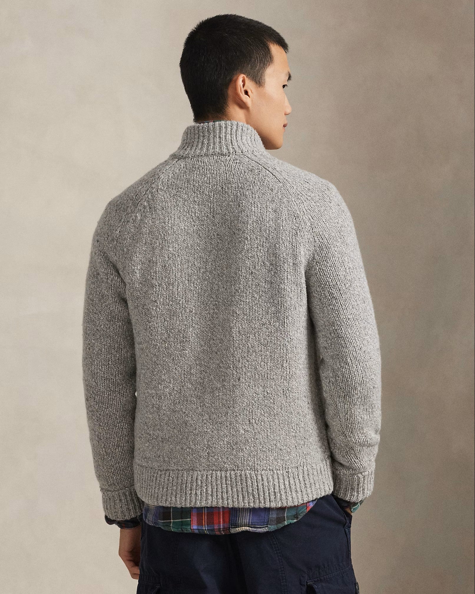 Polo Ralph Lauren Wool Blend Cardigan 002 Grey Marl