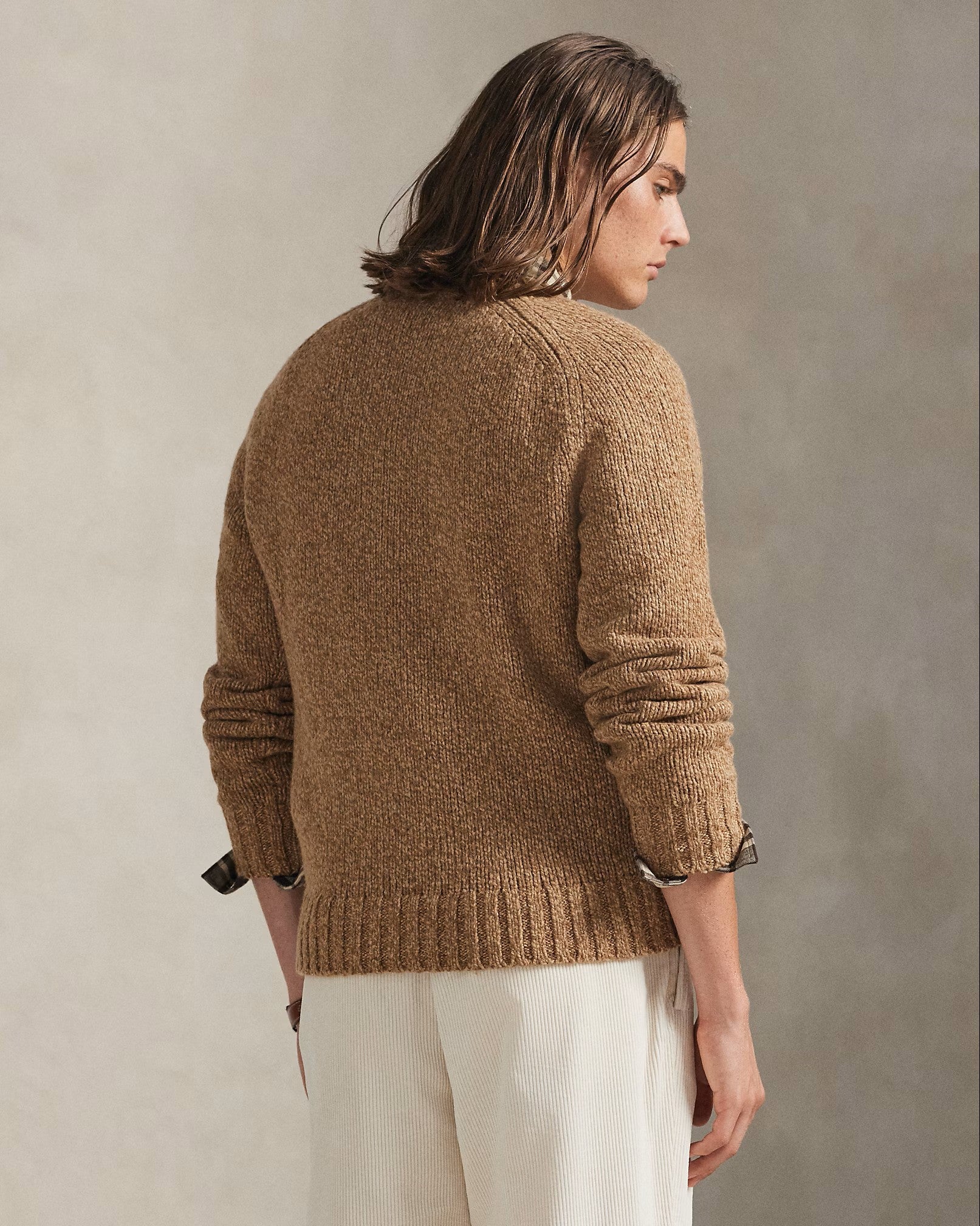 Polo Ralph Lauren Wool Blend Sweater 002 Camel Marl