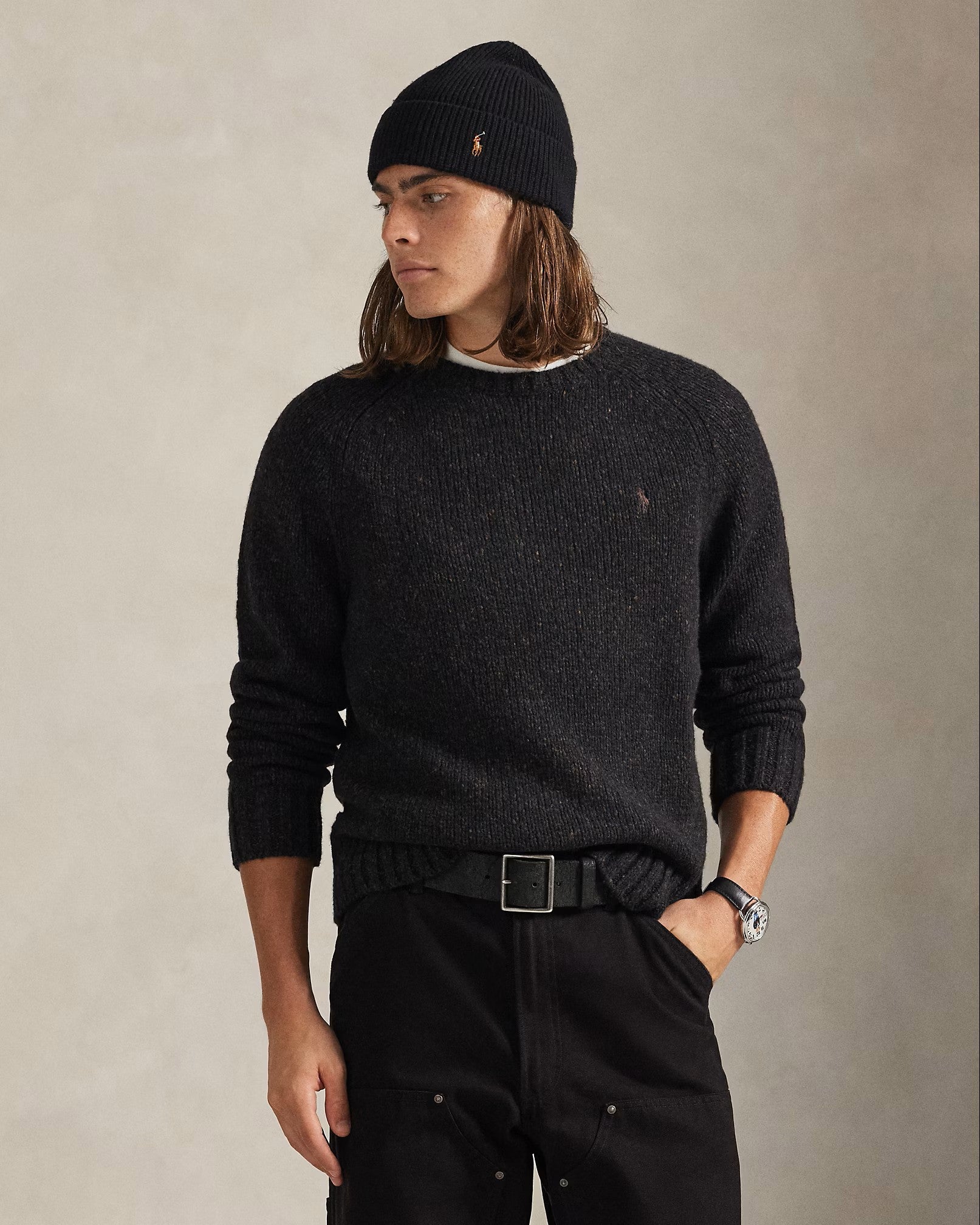 Polo Ralph Lauren Wool Blend Sweater 003 Charcoal Marl