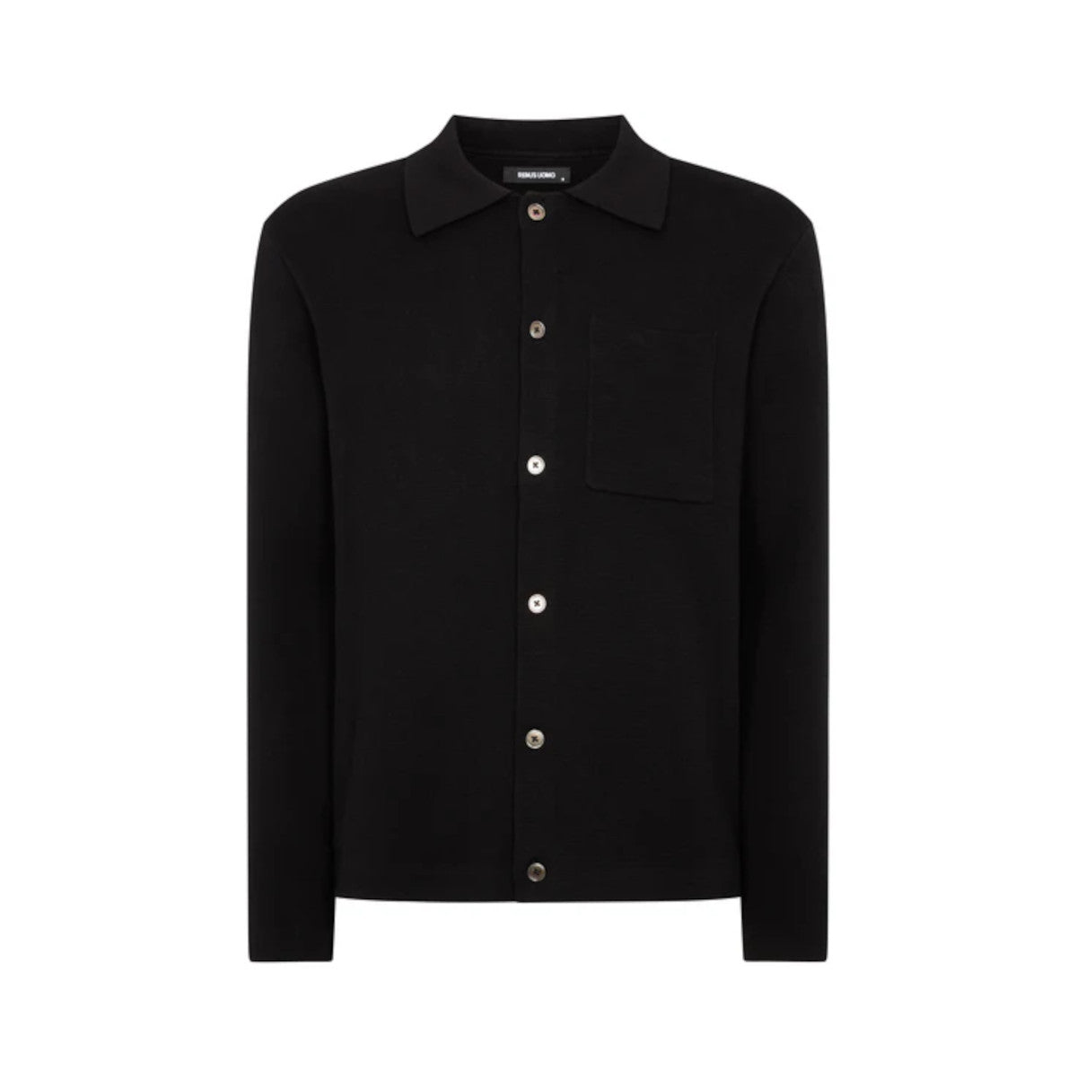Remus Uomo Button Through Polo Cardigan 00 Black