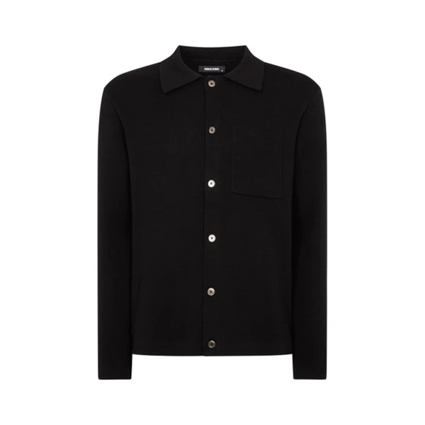 Remus Uomo Button Through Polo Cardigan 00 Black