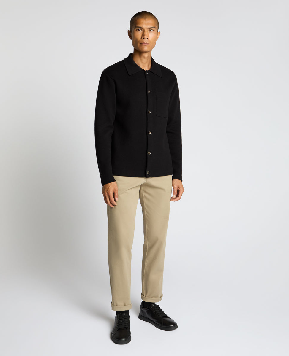 Remus Uomo Button Through Polo Cardigan 00 Black