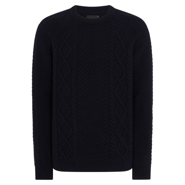 Remus Uomo Cable Knit 78 Navy
