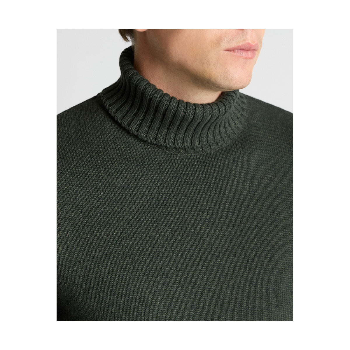 Remus Uomo Chunky Roll Neck 38 Green