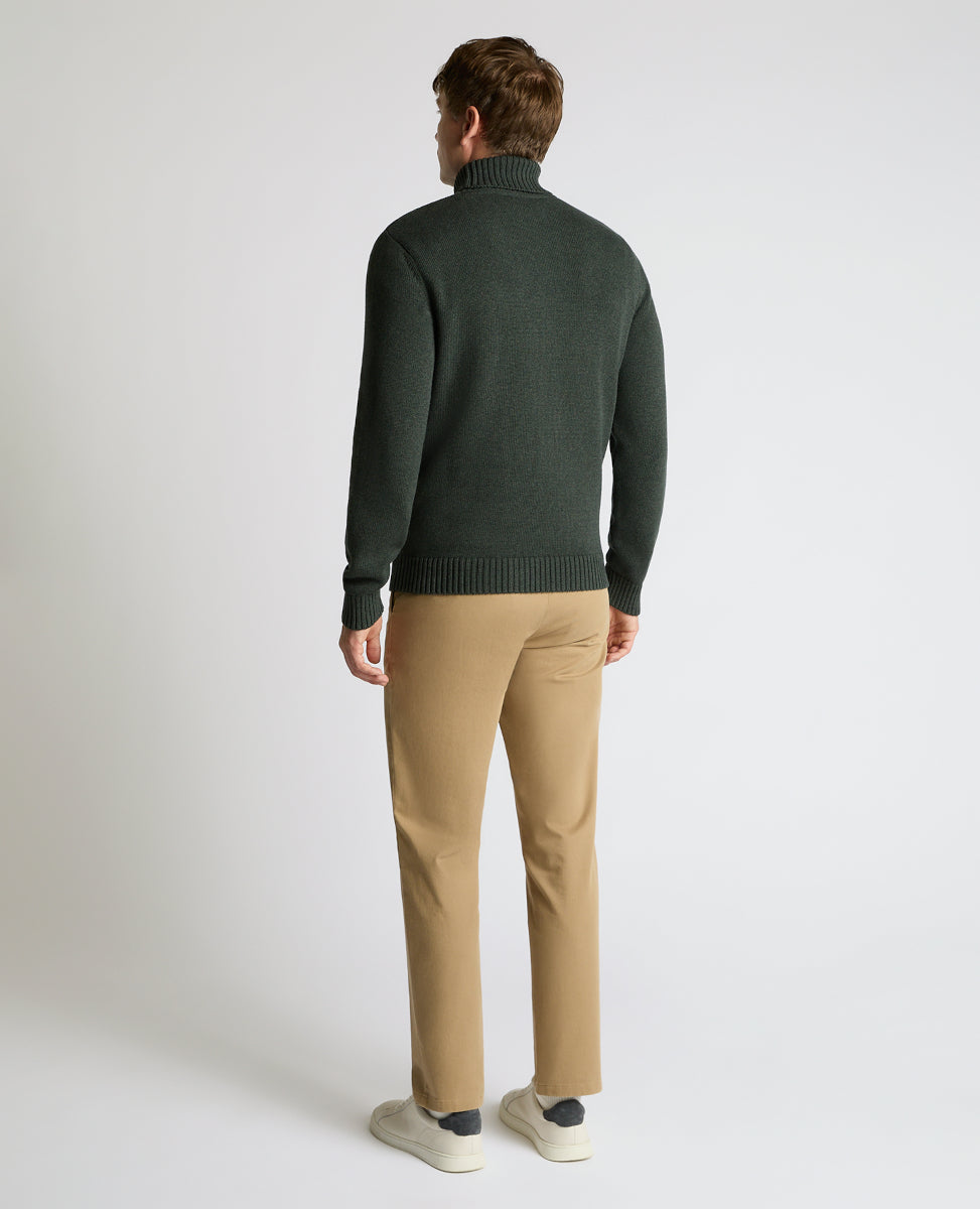 Remus Uomo Chunky Roll Neck 38 Green