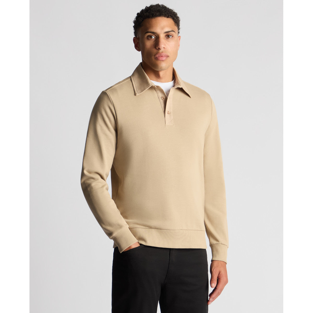 Remus Uomo Collared Sweatshirt 92 Beige