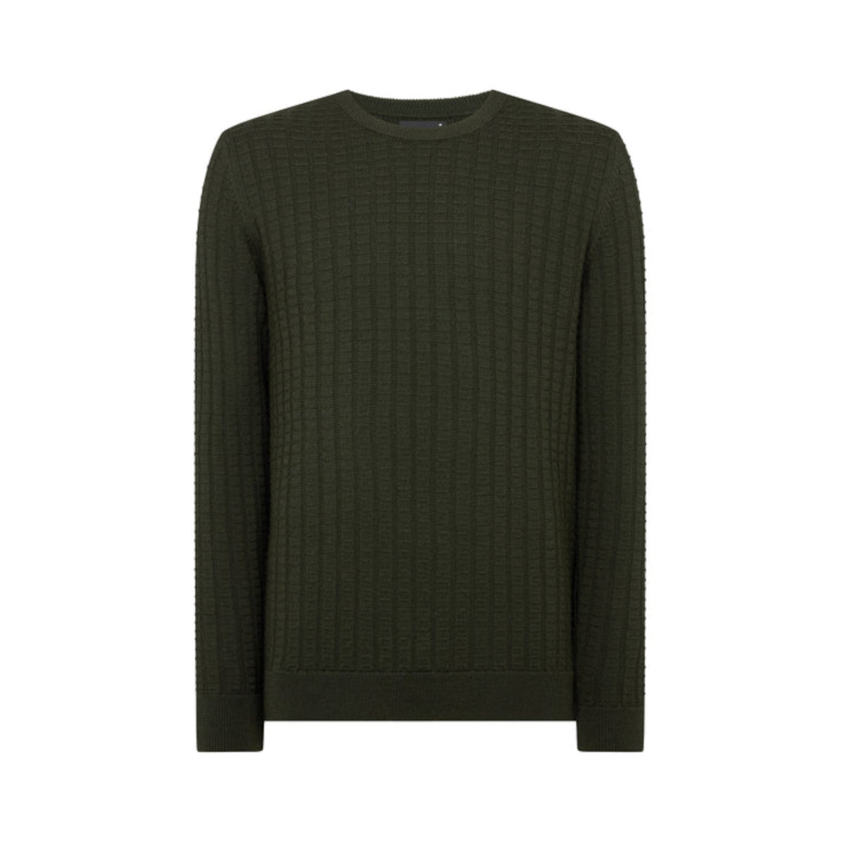 Remus Uomo Crew Neck Waffle Knit 36 Green