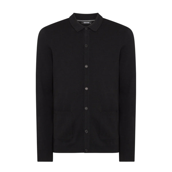 Remus Uomo Fine Button Cardigan 00 Black