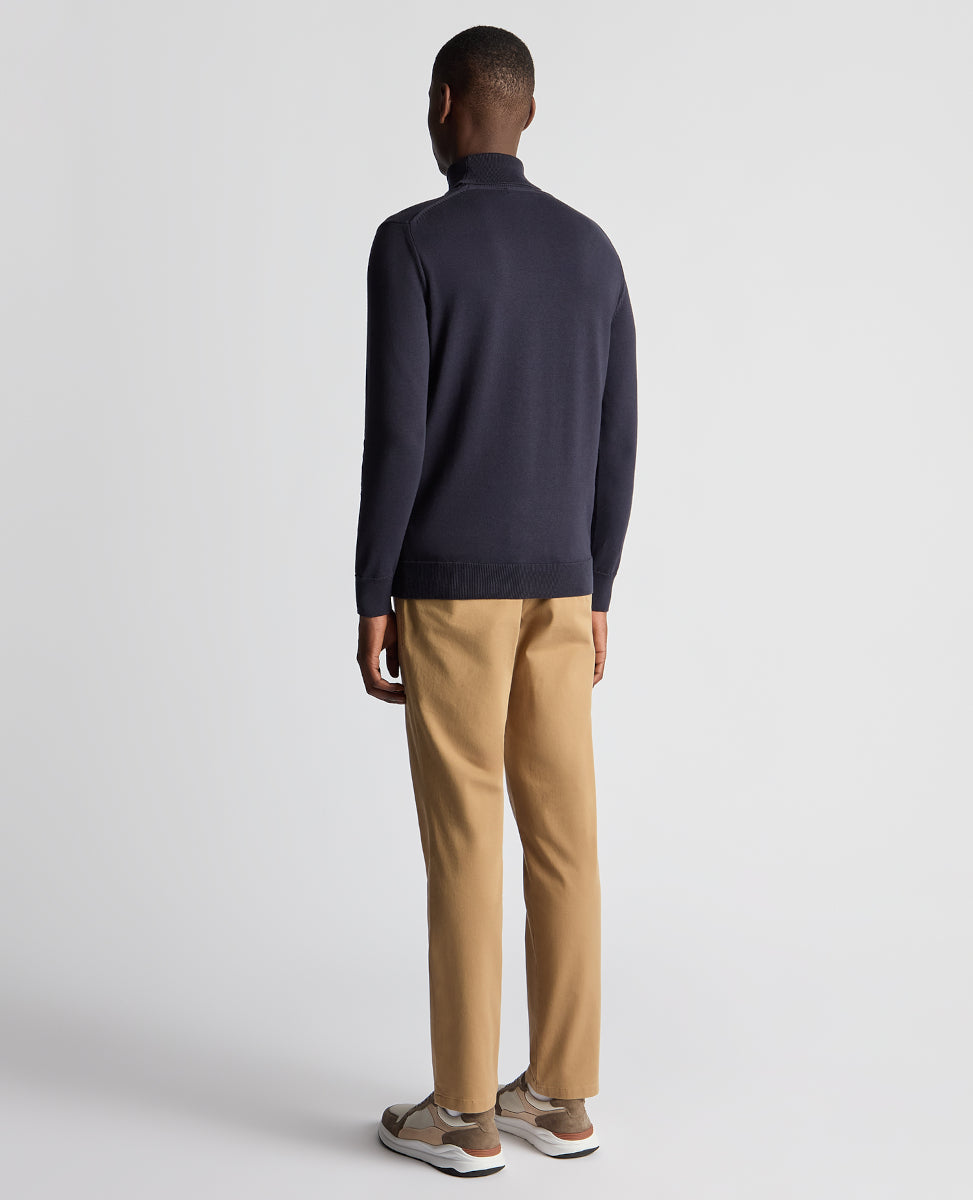 Remus Uomo Fine Gauge Roll Neck 29 Navy