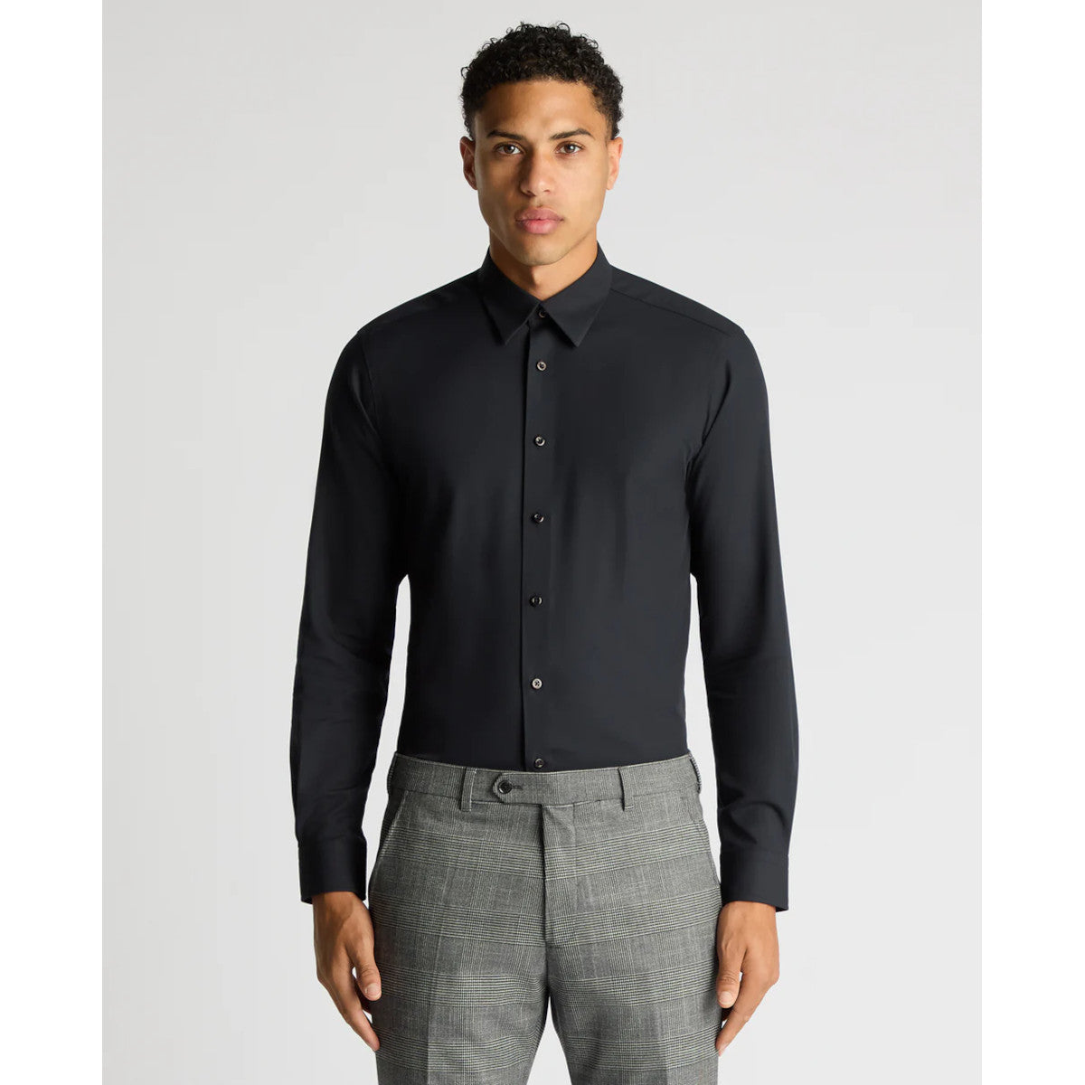 Remus Uomo Fine Twill Comfort Shirt 00 Black