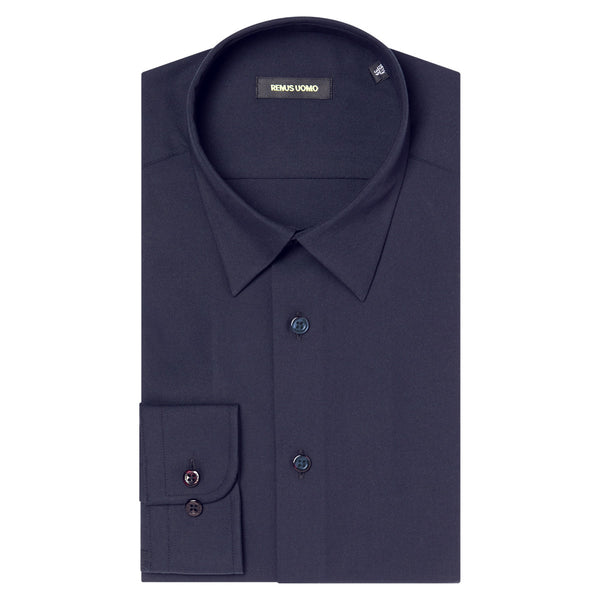 Remus Uomo Fine Twill Comfort Shirt 78 Navy