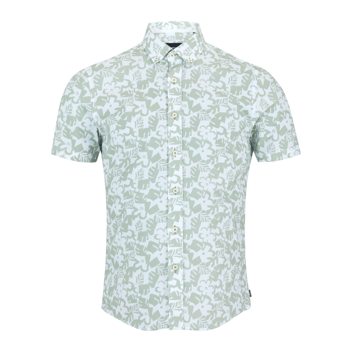 Remus Uomo Floral Print Shirt 13916SS 13 Green – Frank Bird
