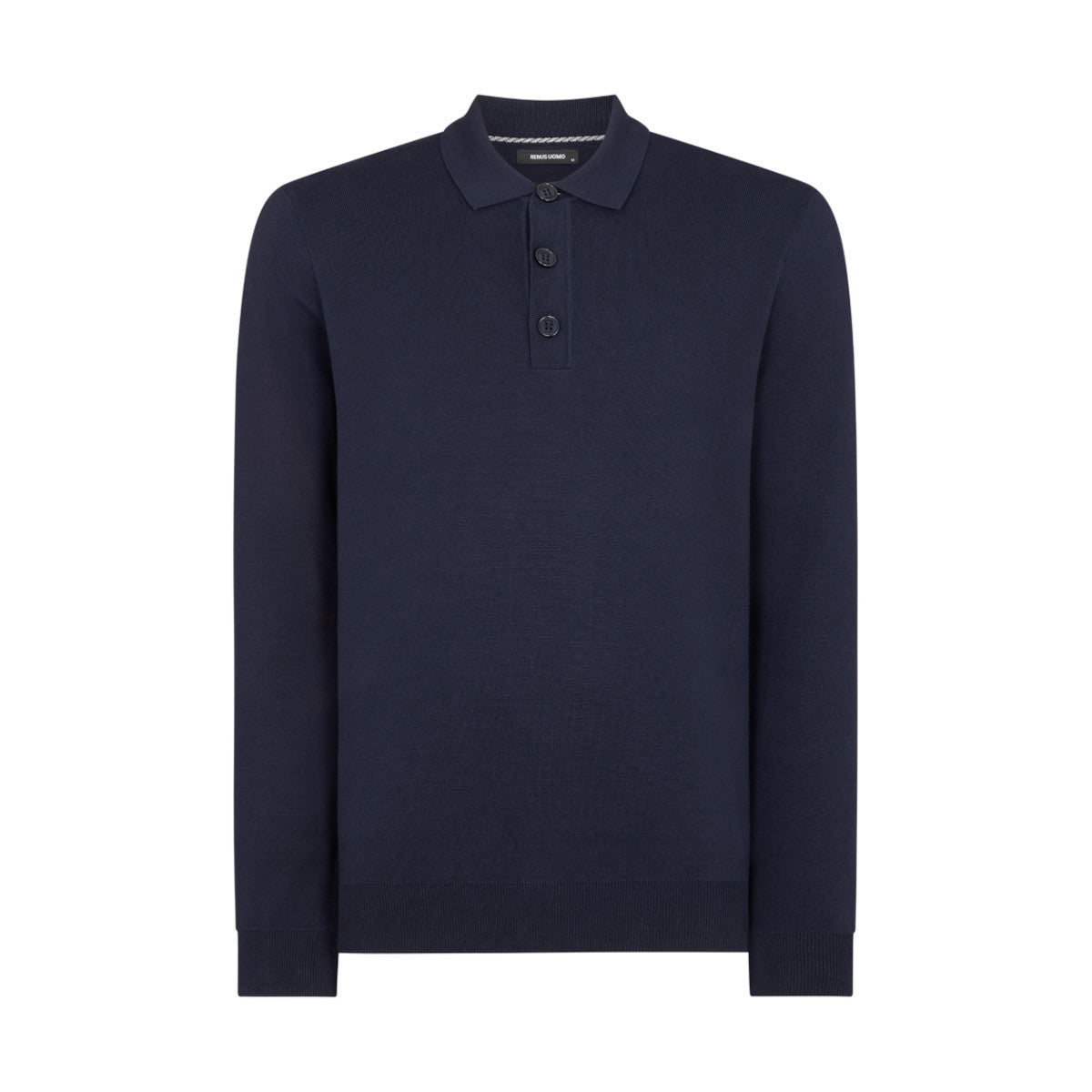 Remus Uomo Knitted Cotton Polo 28 Navy