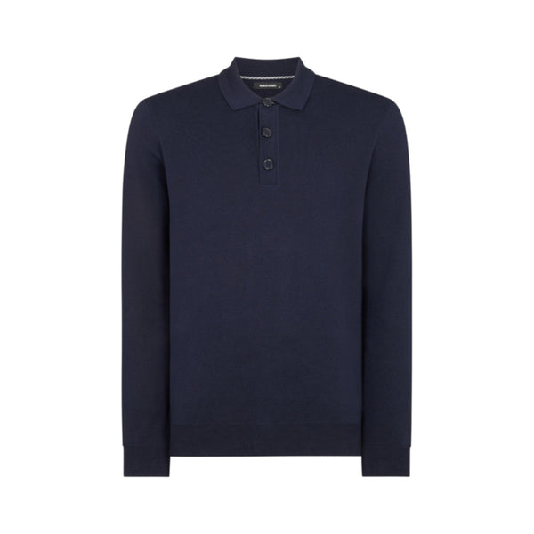 Remus Uomo Knitted Polo 78 Navy