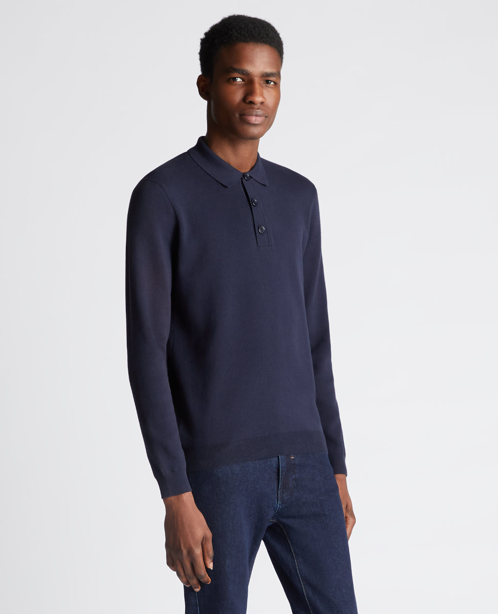 Remus Uomo Knitted Polo 78 Navy