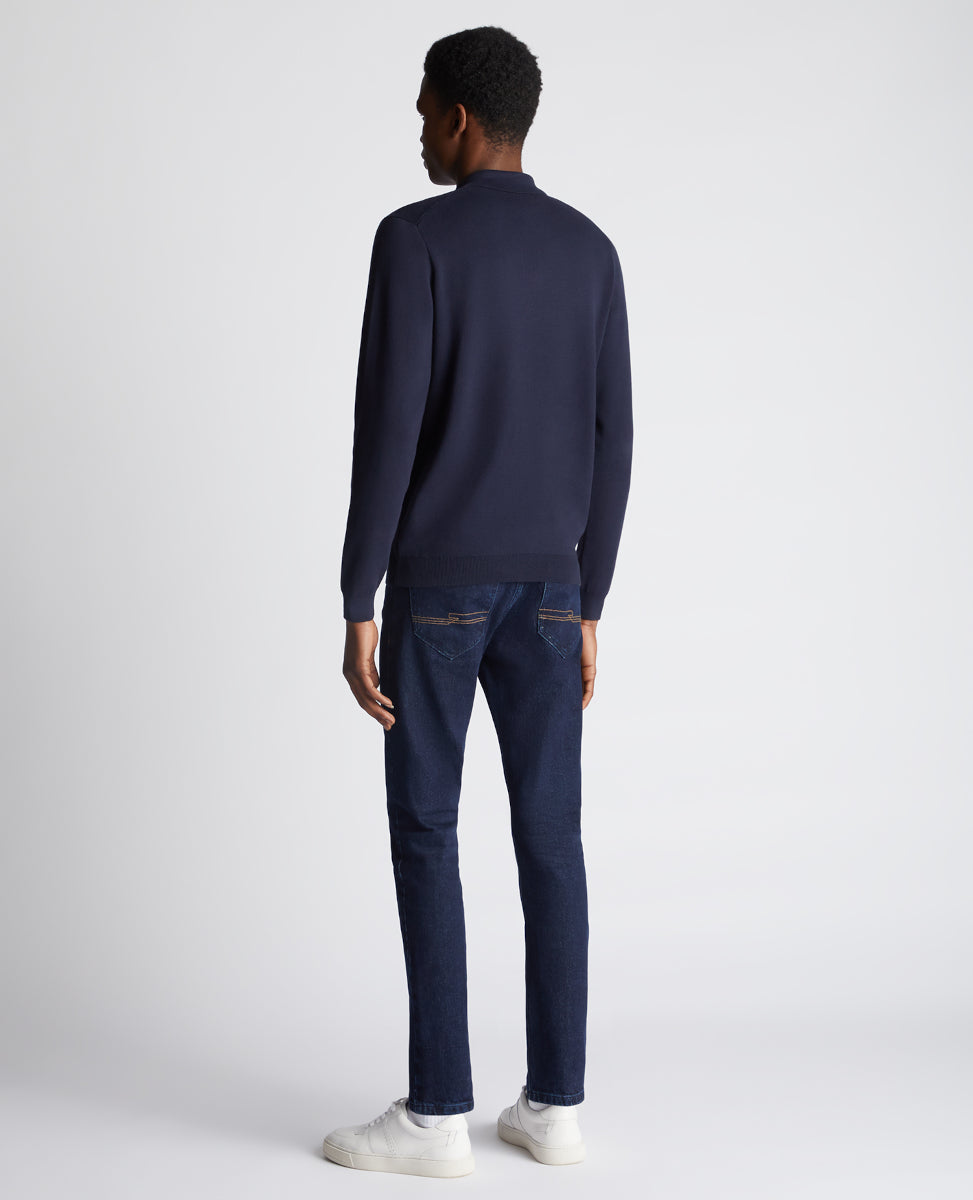 Remus Uomo Knitted Polo 78 Navy