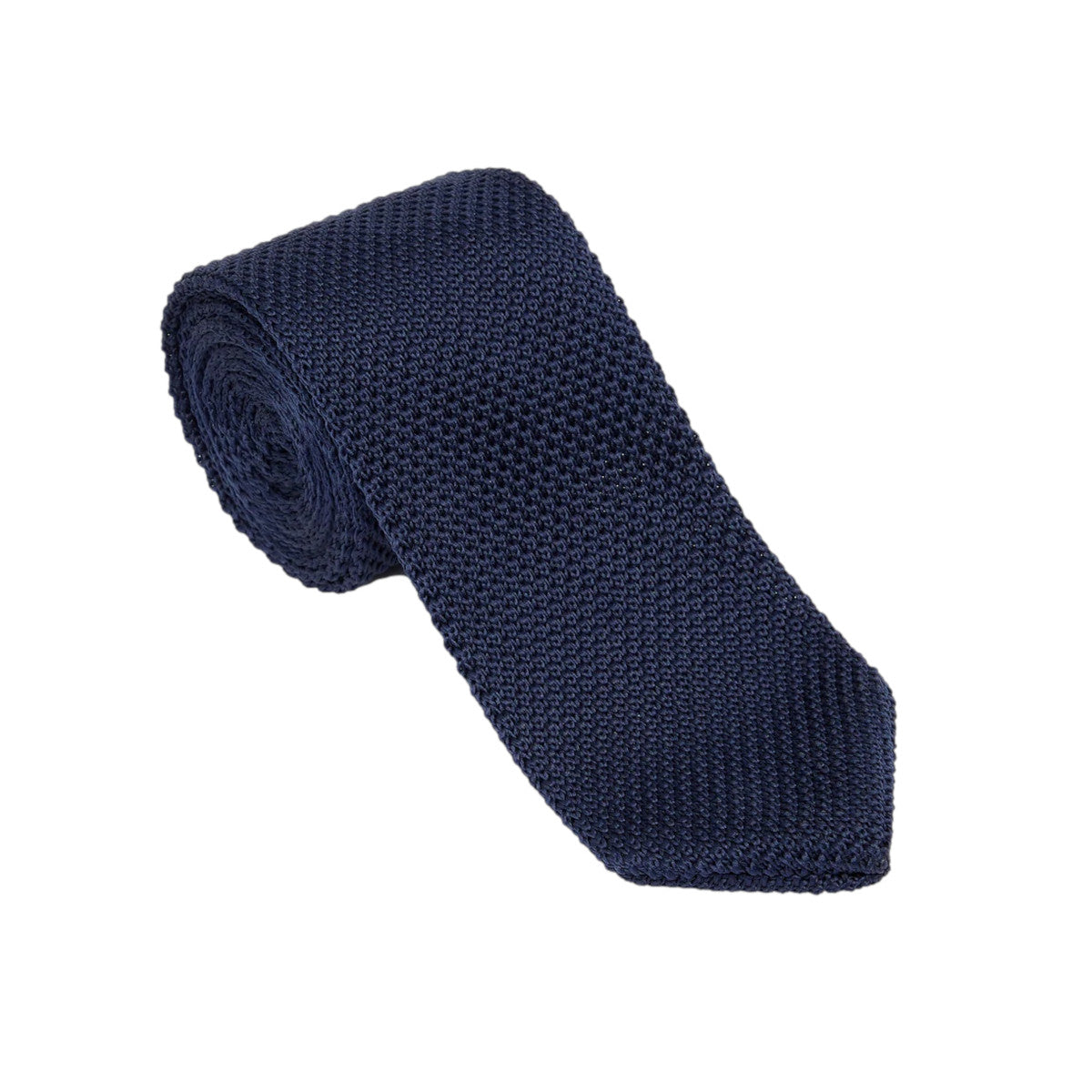 Remus Uomo Knitted Tie 78 Navy