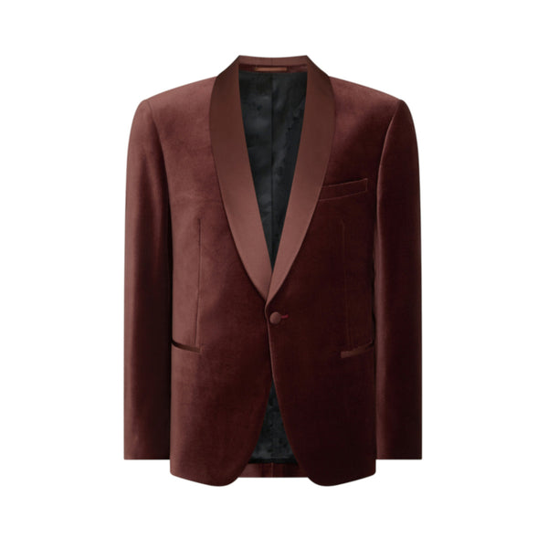 Remus Uomo Romeo Velvet Jacket 68 Burgandy