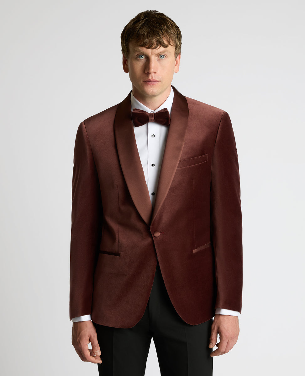Remus Uomo Romeo Velvet Jacket 68 Burgandy