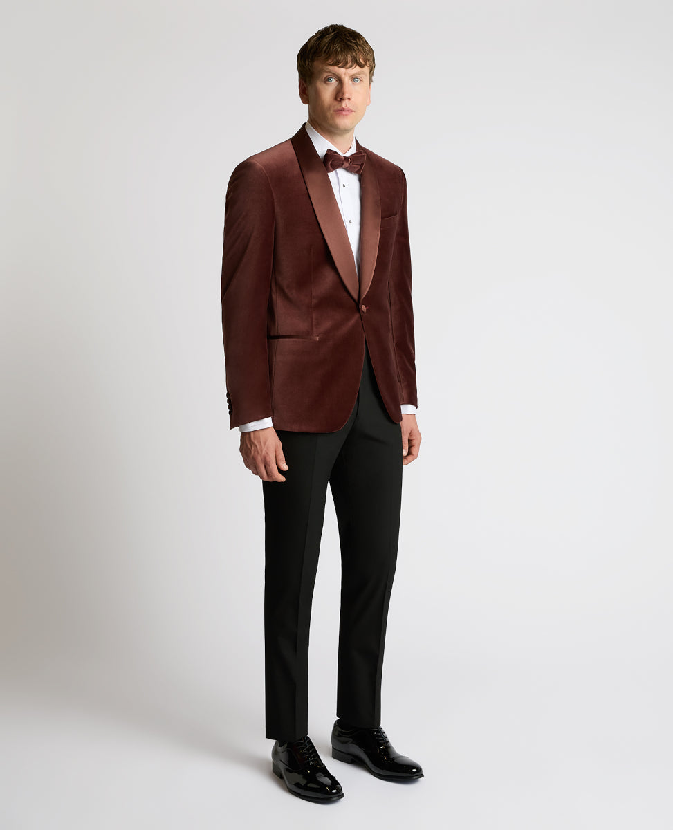 Remus Uomo Romeo Velvet Jacket 68 Burgandy