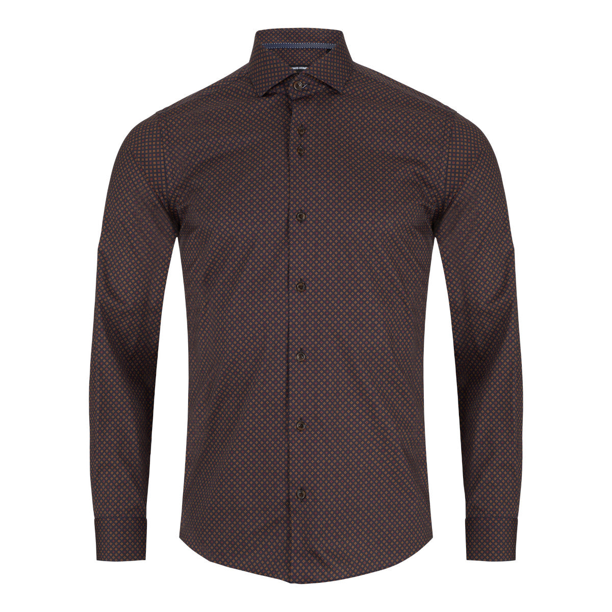 Remus Uomo Semi Formal Shirt 48 Black / Brown