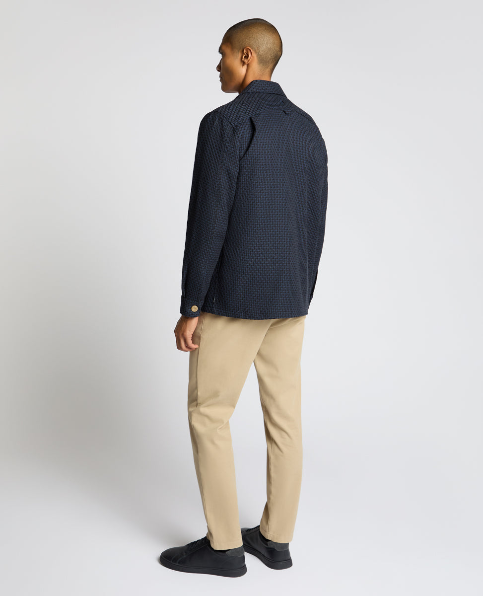 Remus Uomo Textured Overshirt 78 Navy