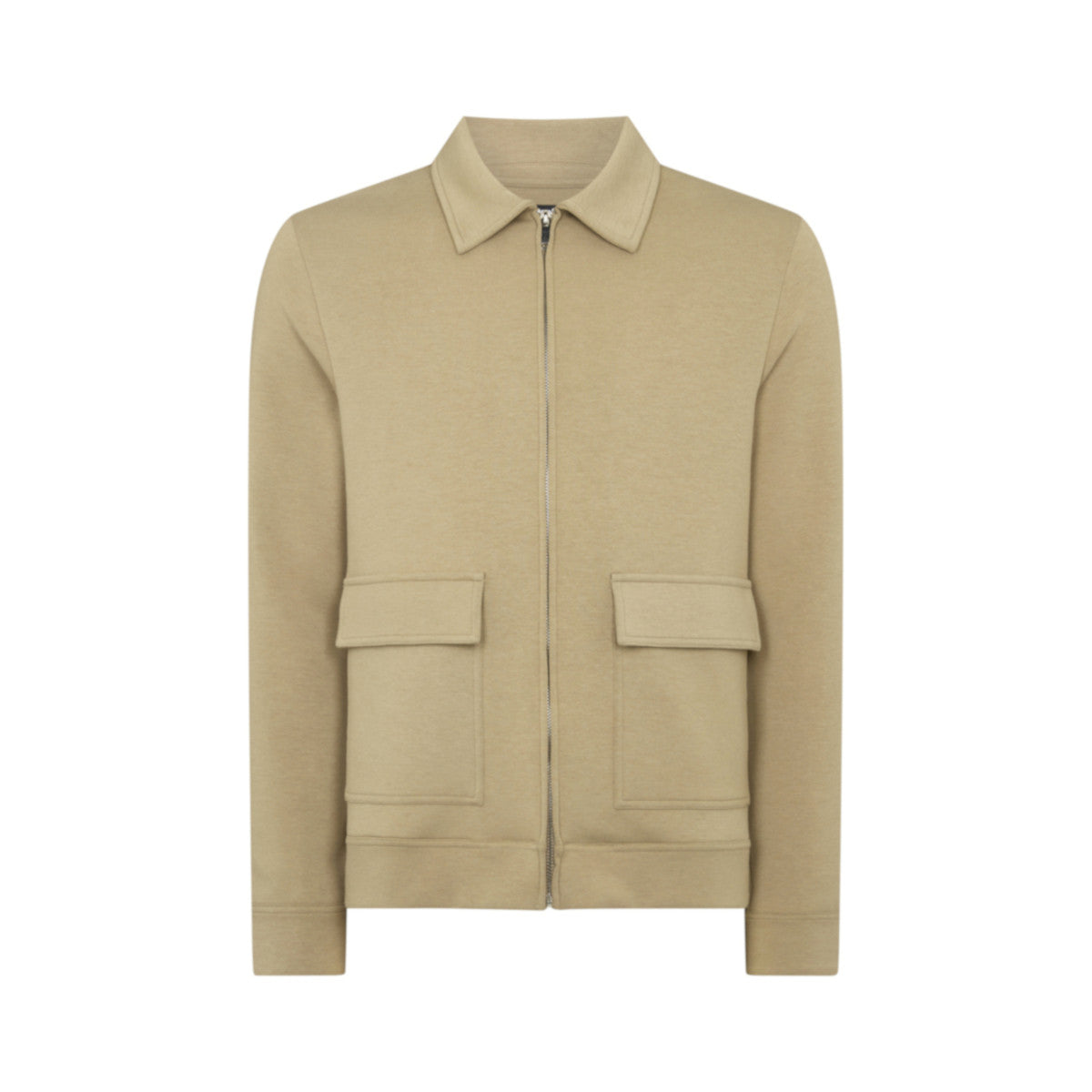 Remus Uomo Zip Through Jersey Overshirt 92 Beige