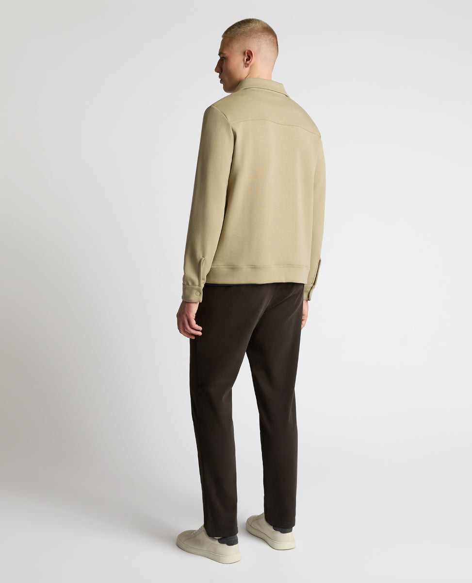 Remus Uomo Zip Through Jersey Overshirt 92 Beige