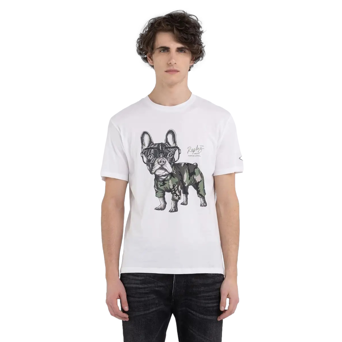 Replay Bulldog T-Shirt M6677 001 White