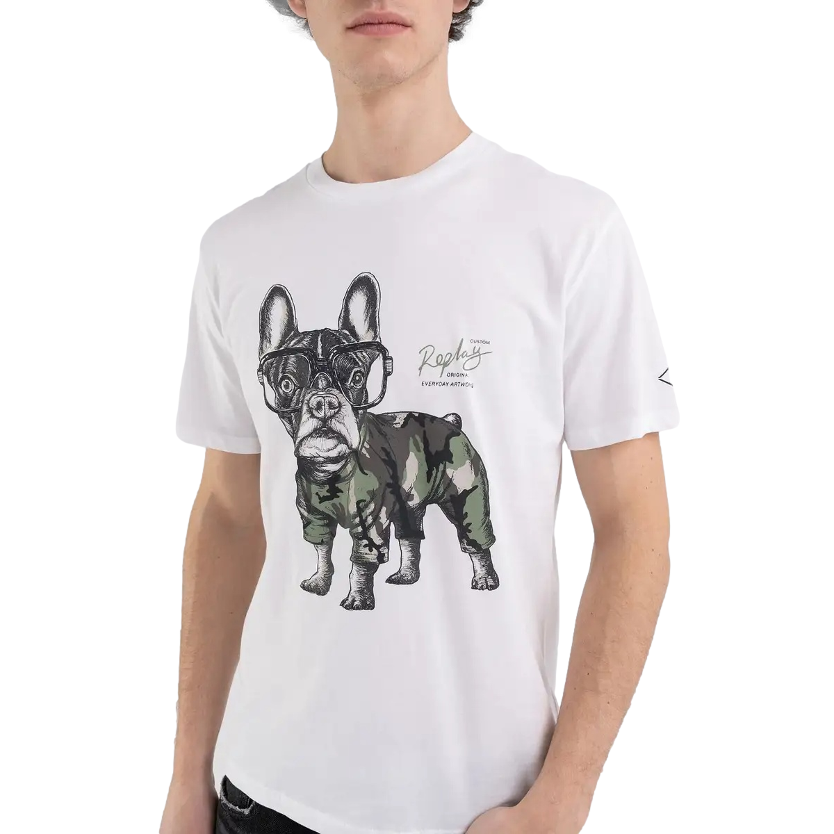 Replay Bulldog T-Shirt M6677 001 White