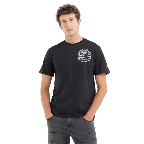 Replay Custom Garage Tiger T-Shirt 098 Black