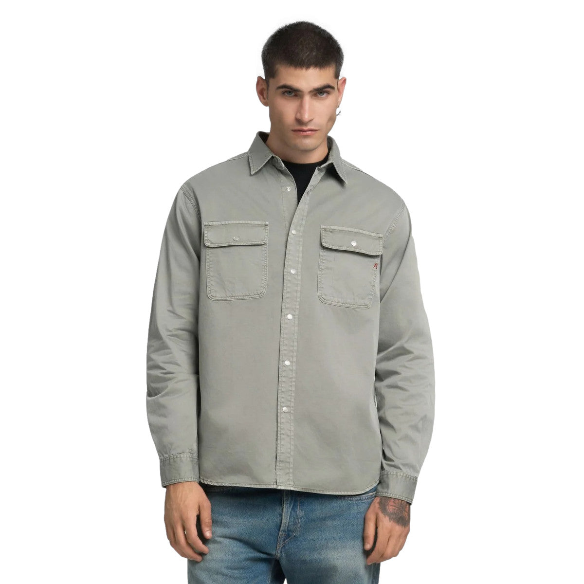 Replay Double Pocket Shirt 705 Grey