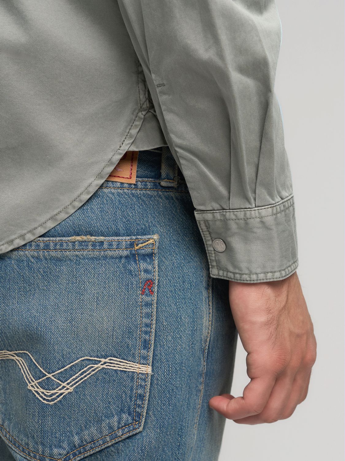 Replay Double Pocket Shirt 705 Grey