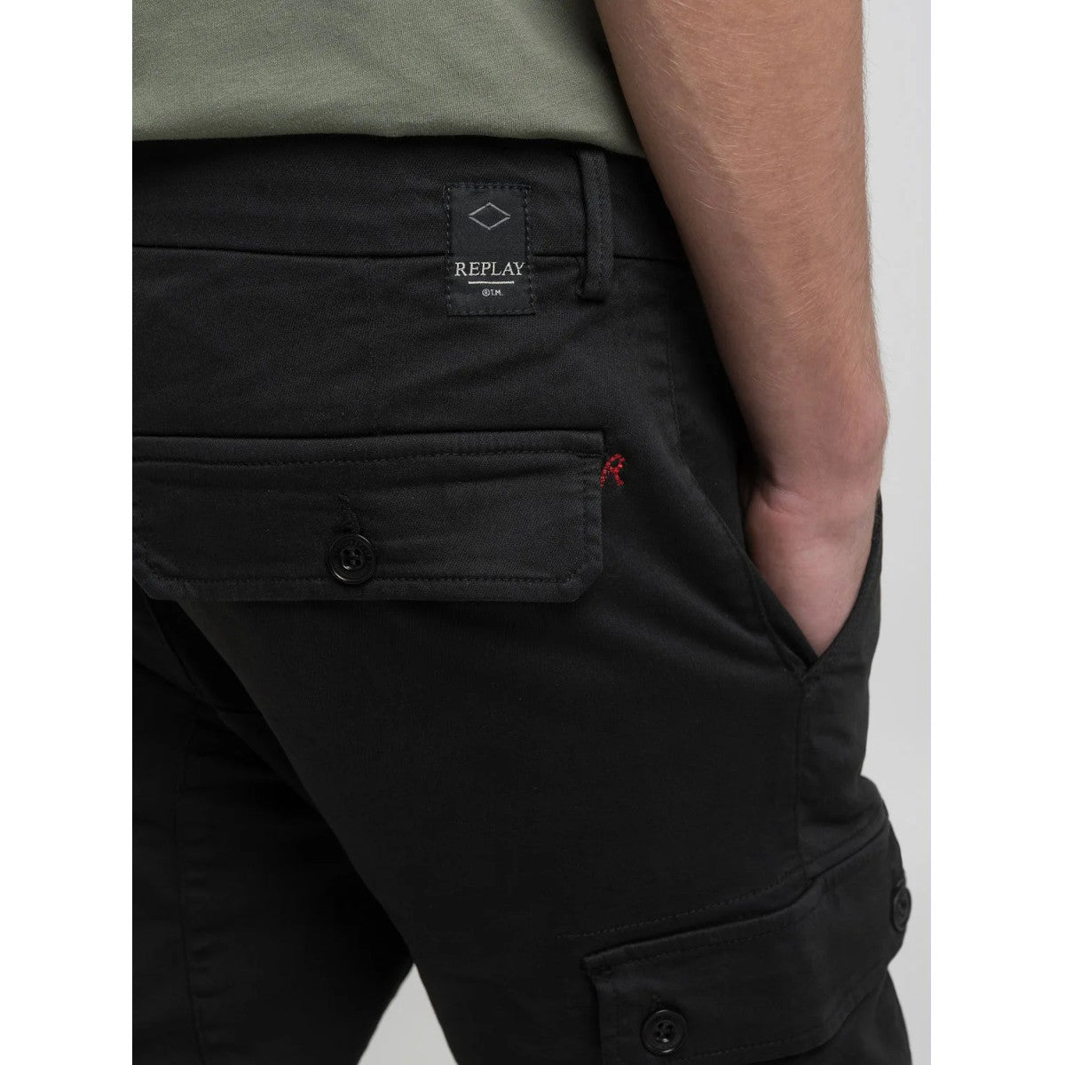 Replay Jaan Cargo Trousers 040 Black