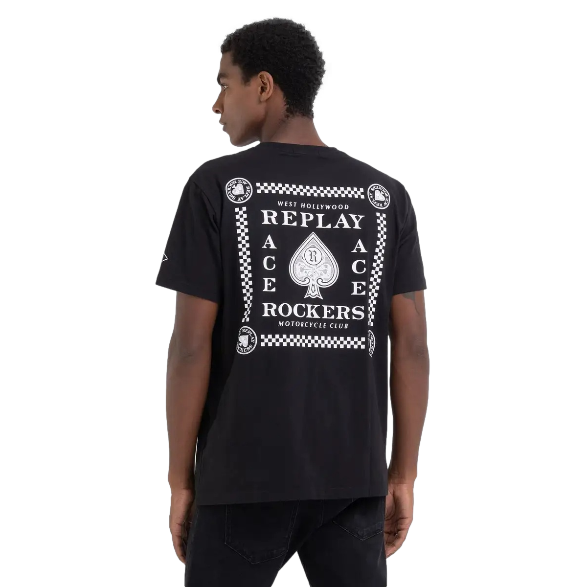 Replay Motorcycle Club T-Shirt M6656 098 Black